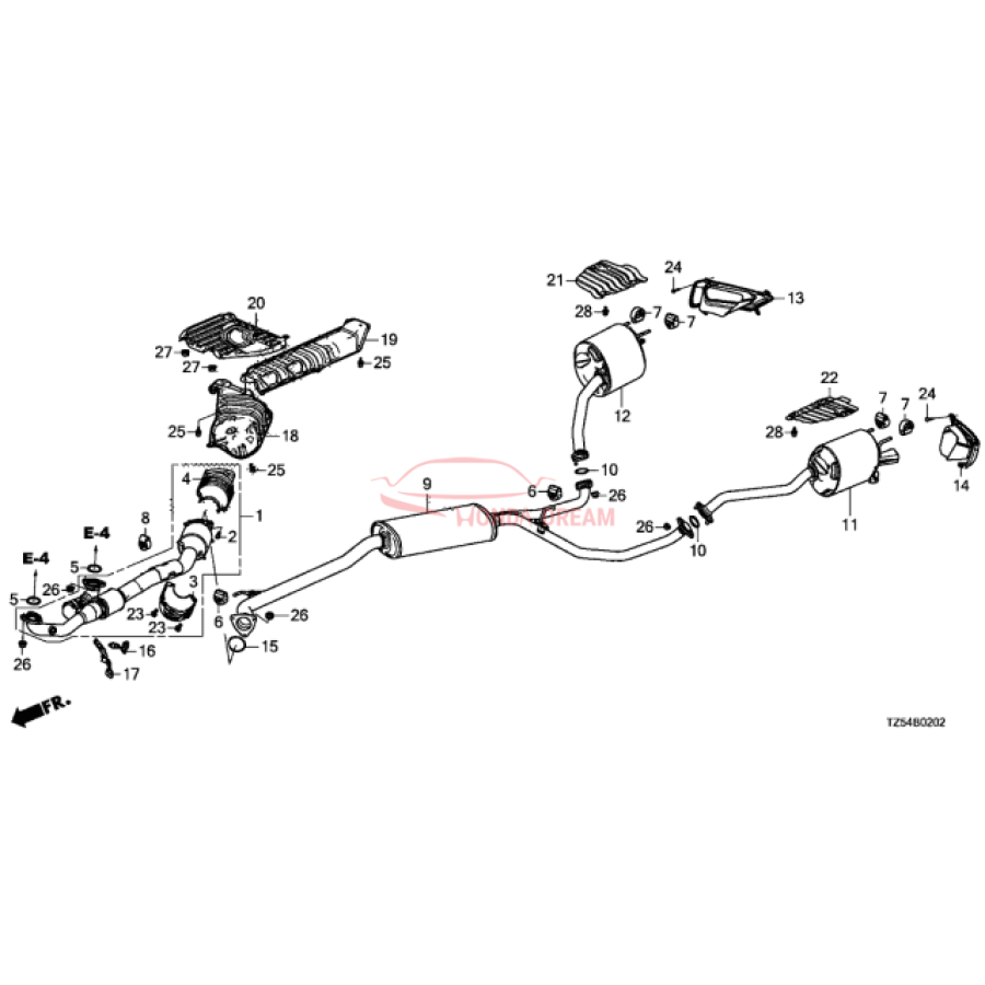 FINISHER, EX. (L.) (18320-TZ5-A01) - 2