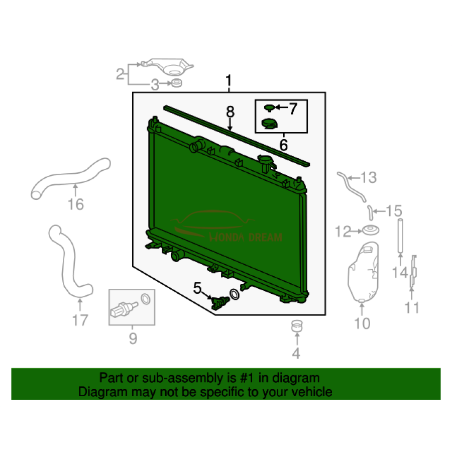 RADIATOR COMP (19010-5A2-A03) - 2