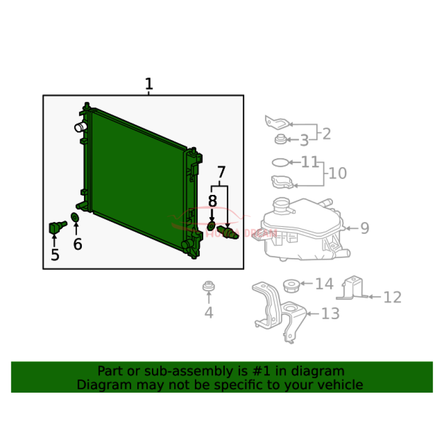 RADIATOR COMP (19010-5AA-A01) - 2