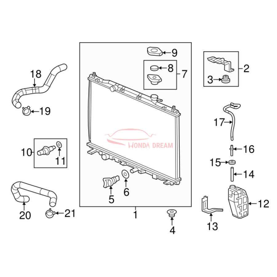 RADIATOR COMP (19010-5LA-A51) - 3