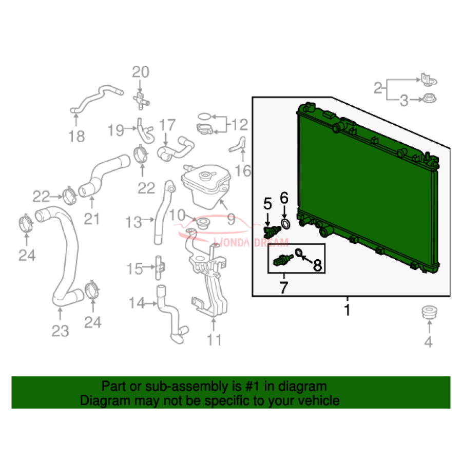 RADIATOR COMP (19010-5PA-A01) - 2