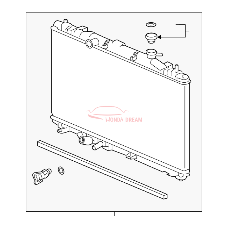 RADIATOR COMP (19010-6C1-A01) - 1