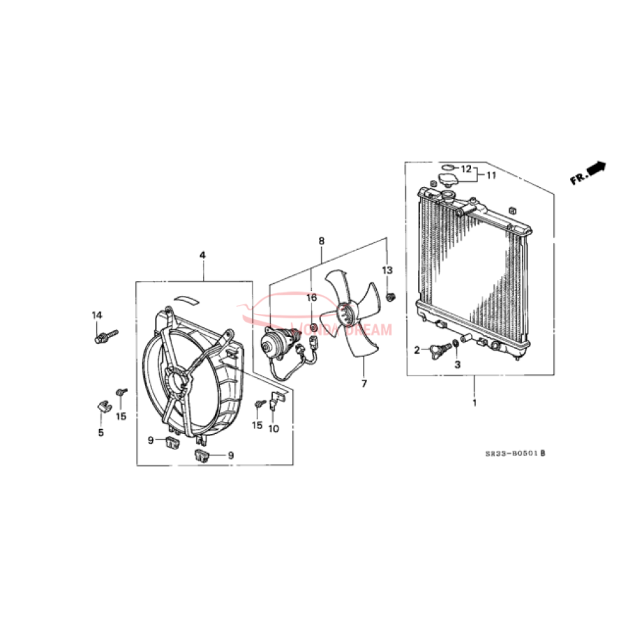 RADIATOR COMP.(TO (19010-P01-014) - 1