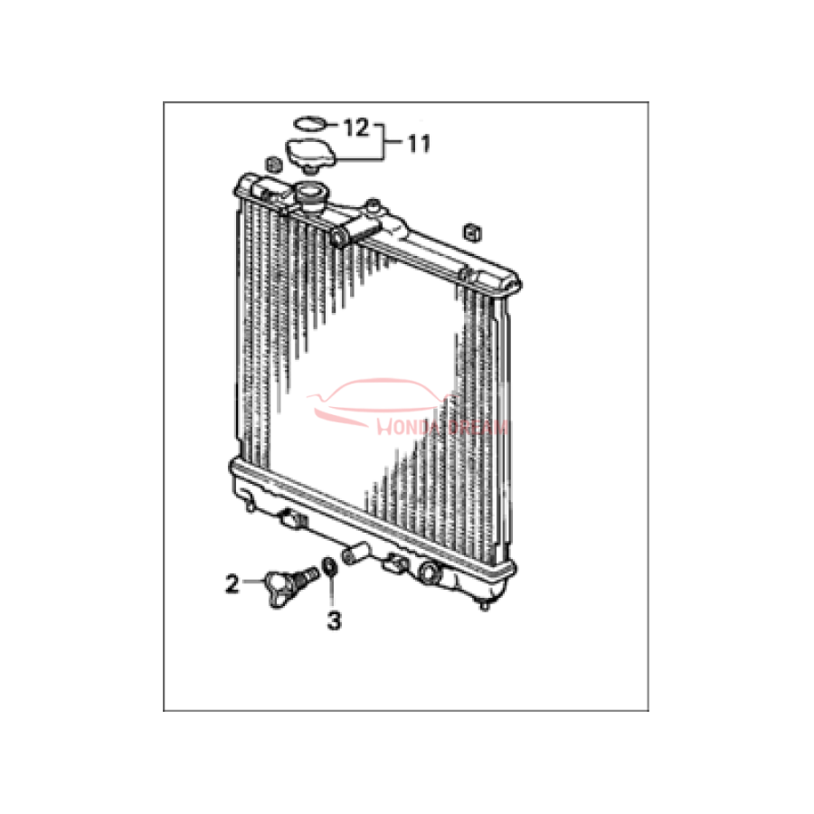 Радіатор системи охолодження двигуна (19010-P01-014) - 2