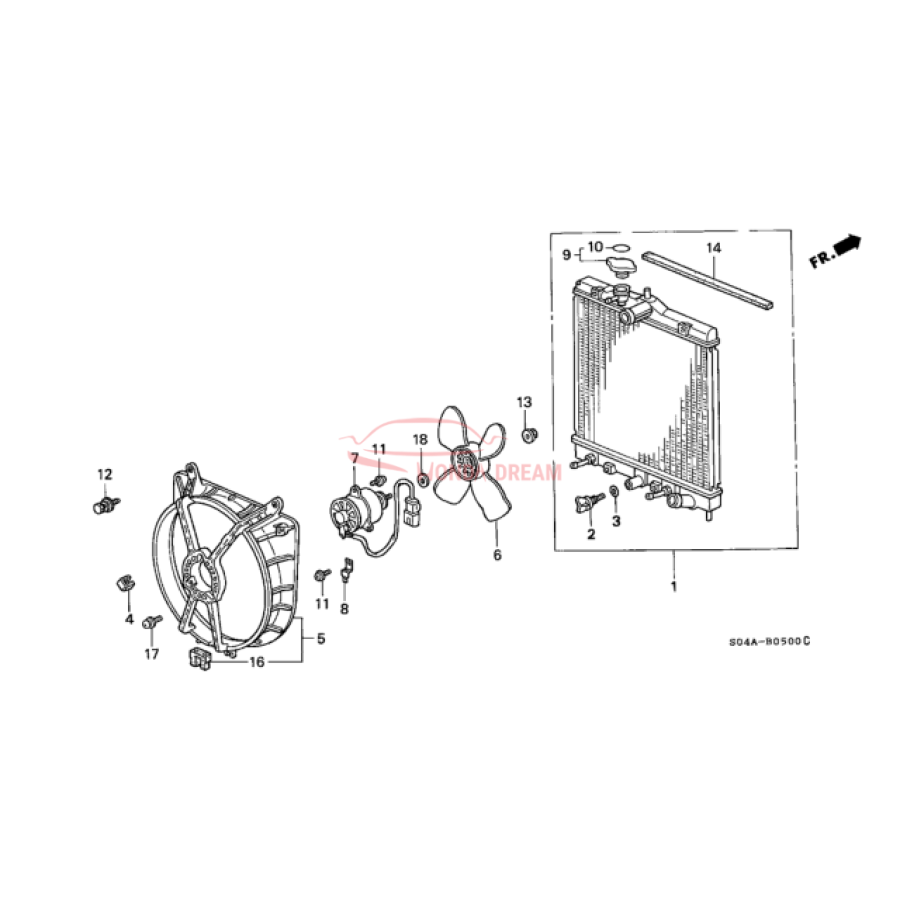 RADIATOR COMP (19010-P03-505) - 3