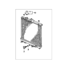 Радіатор системи охолодження двигуна (19010-P03-901)