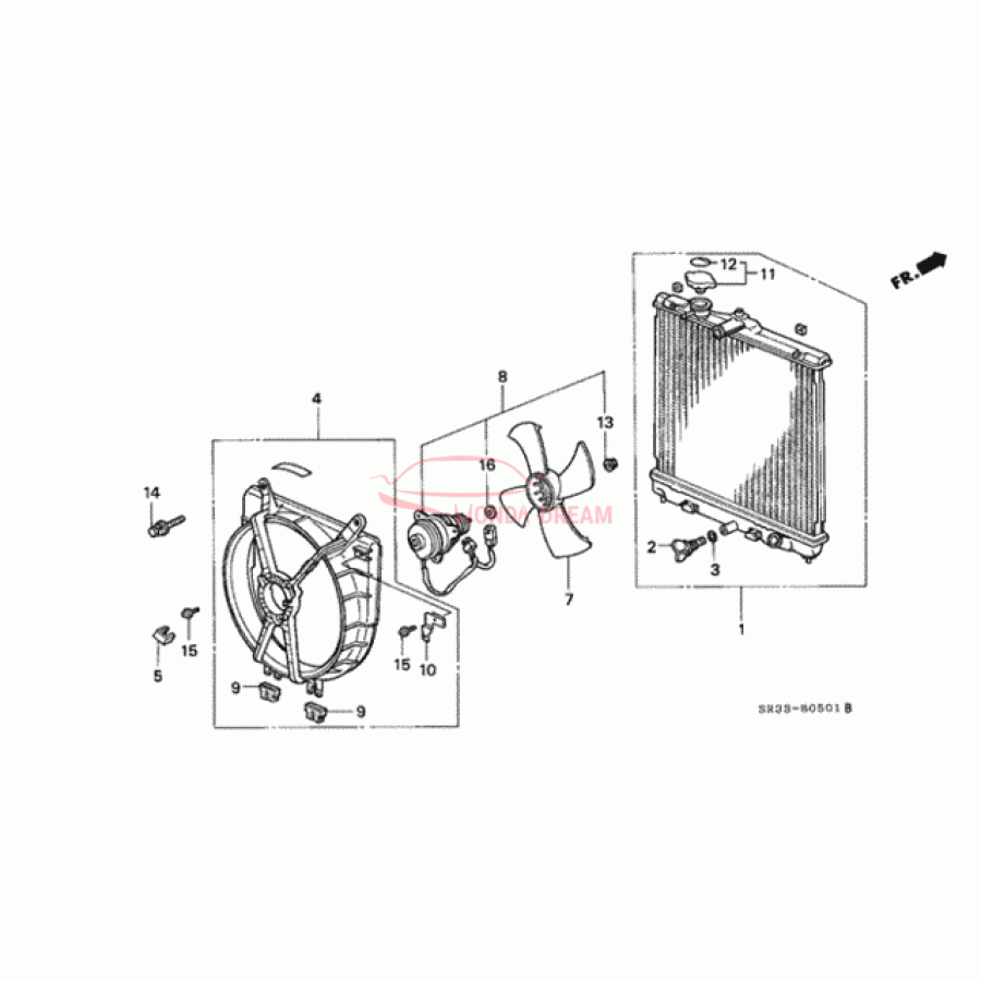 RADIATOR COMP (19010-P07-024) - 1