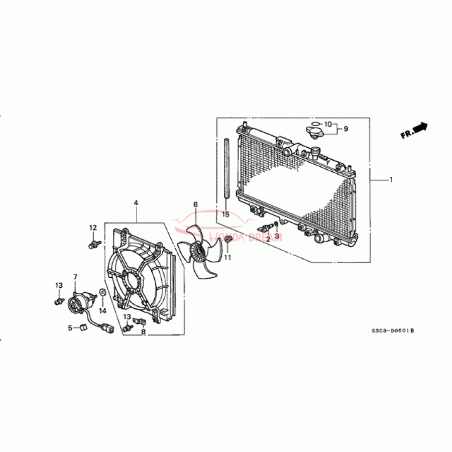 RADIATOR COMP (19010-P0F-J02) - 1