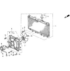 Радіатор системи охолодження двигуна (19010-P14-A03)
