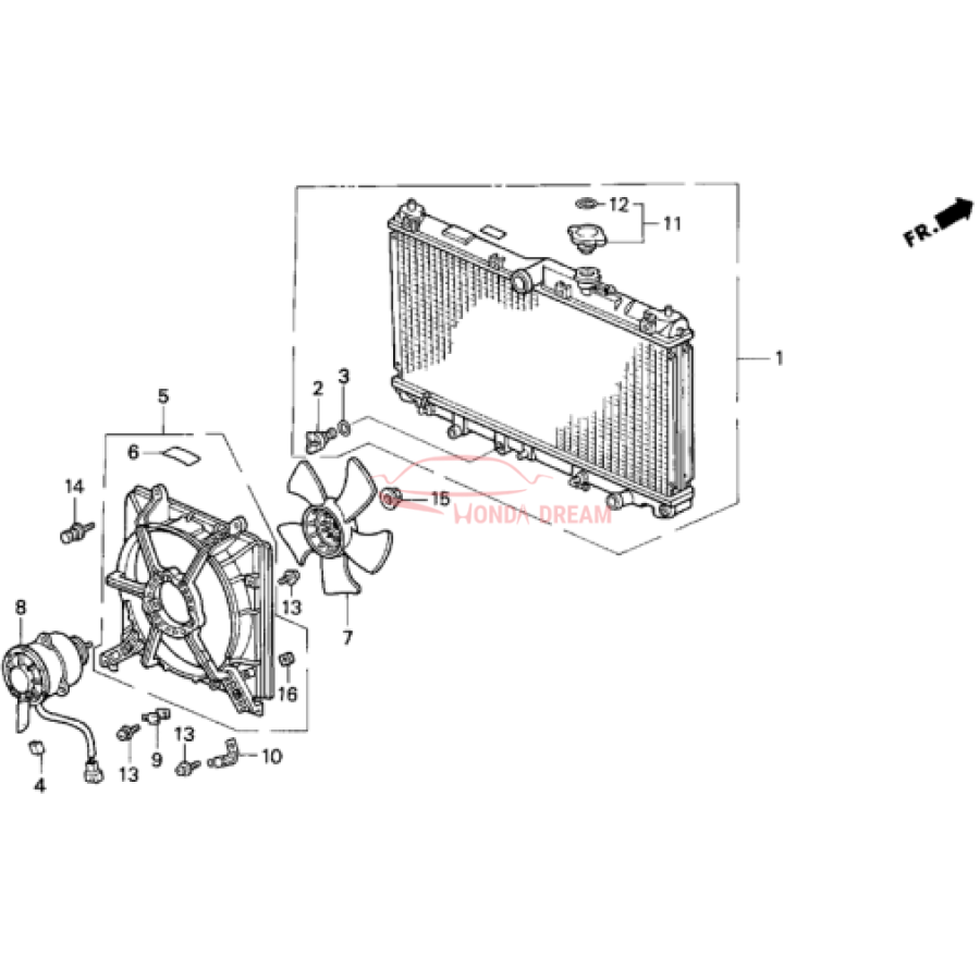 RADIATOR COMP (19010-P14-A03) - 1