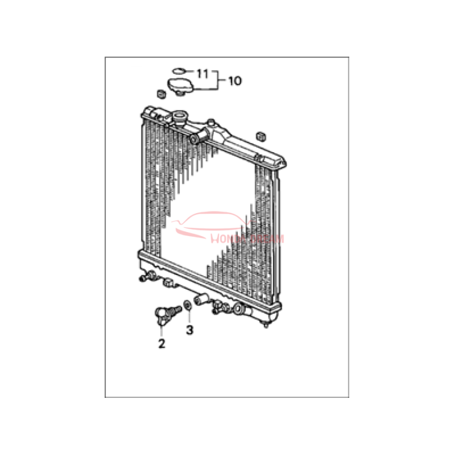 Радіатор системи охолодження двигуна (19010-P28-A01) - 1