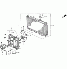 Радіатор системи охолодження двигуна (19010-P39-903)