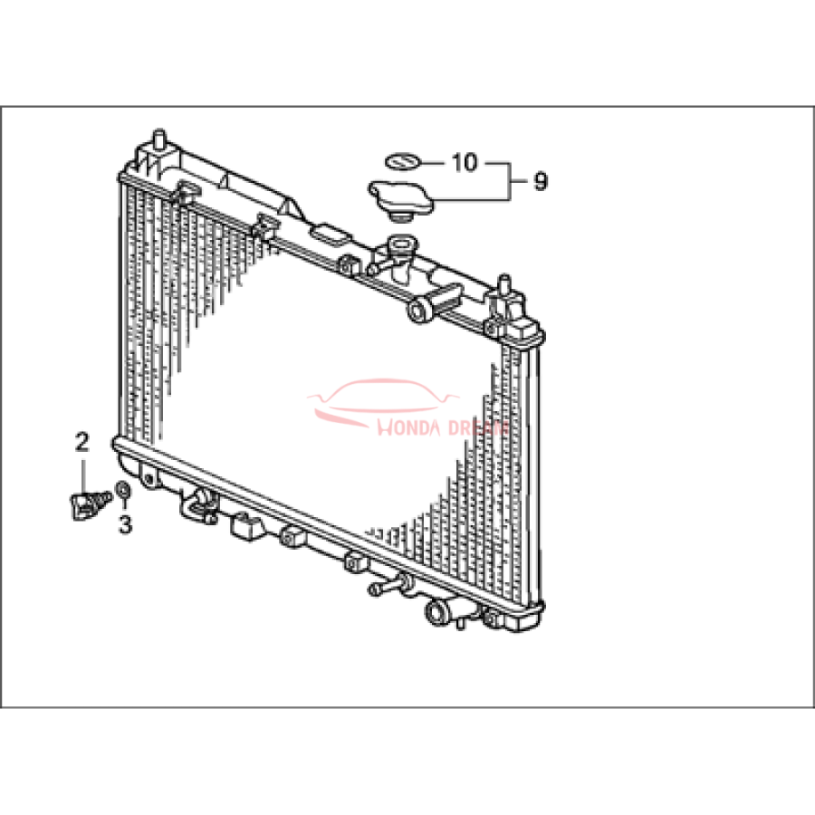 RADIATOR COMP (19010-P3F-901) - 1