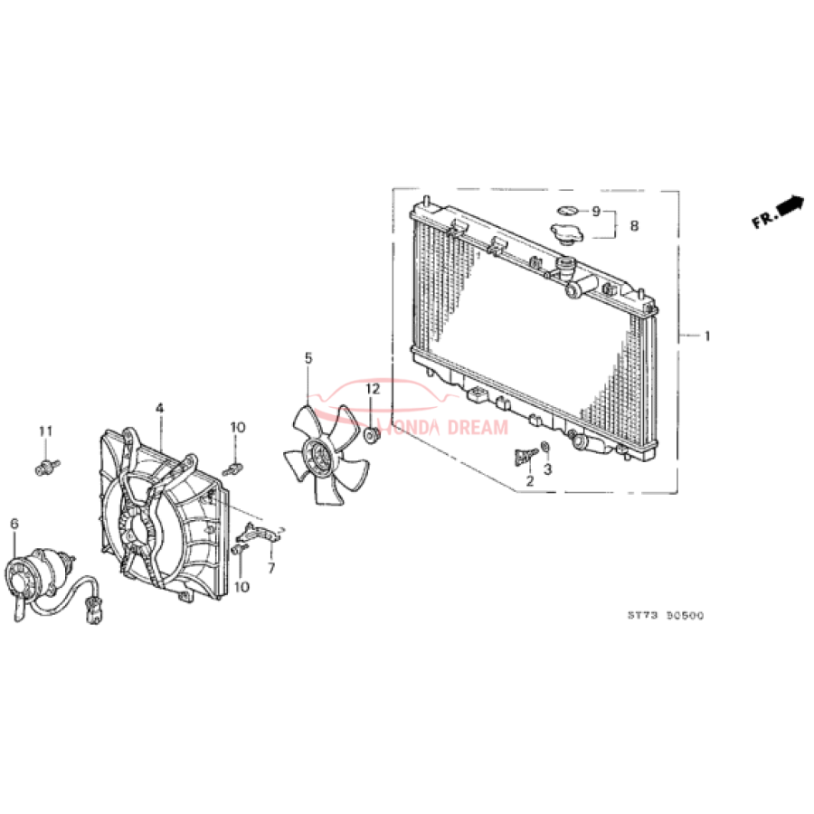 RADIATOR COMP (19010-P73-023) - 2