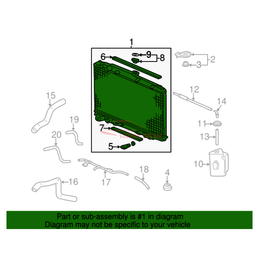 RADIATOR COMP (19010-P8F-A51) - 2