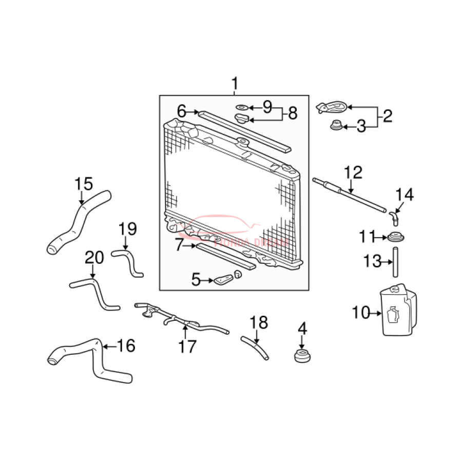 RADIATOR COMP (19010-P8F-A51) - 3