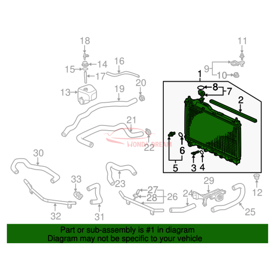 RADIATOR COMP (19010-PCX-013) - 2