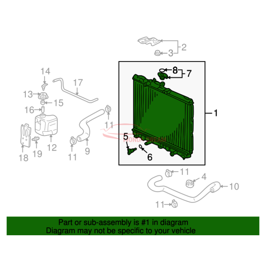 RADIATOR COMP (19010-PHM-003) - 2