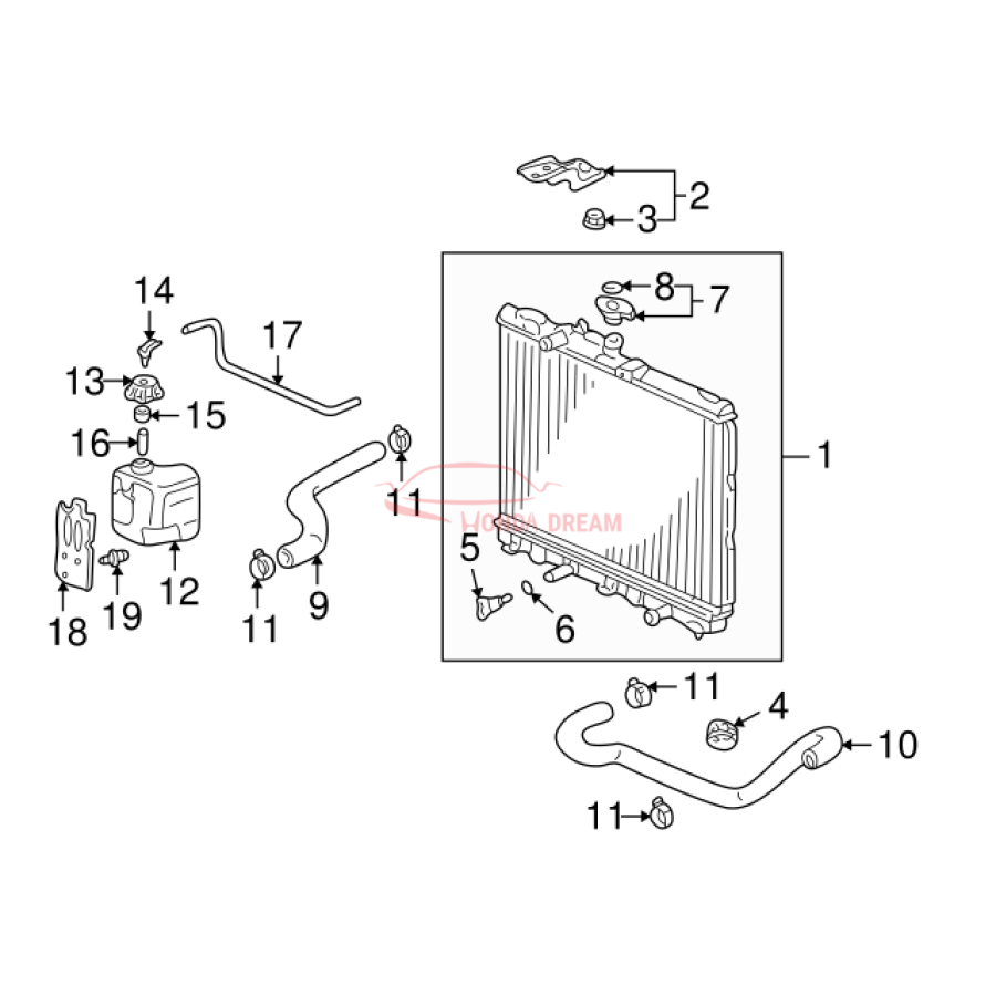 RADIATOR COMP (19010-PHM-003) - 3