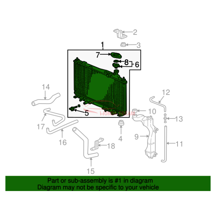 RADIATOR COMP (19010-PMM-A02) - 2