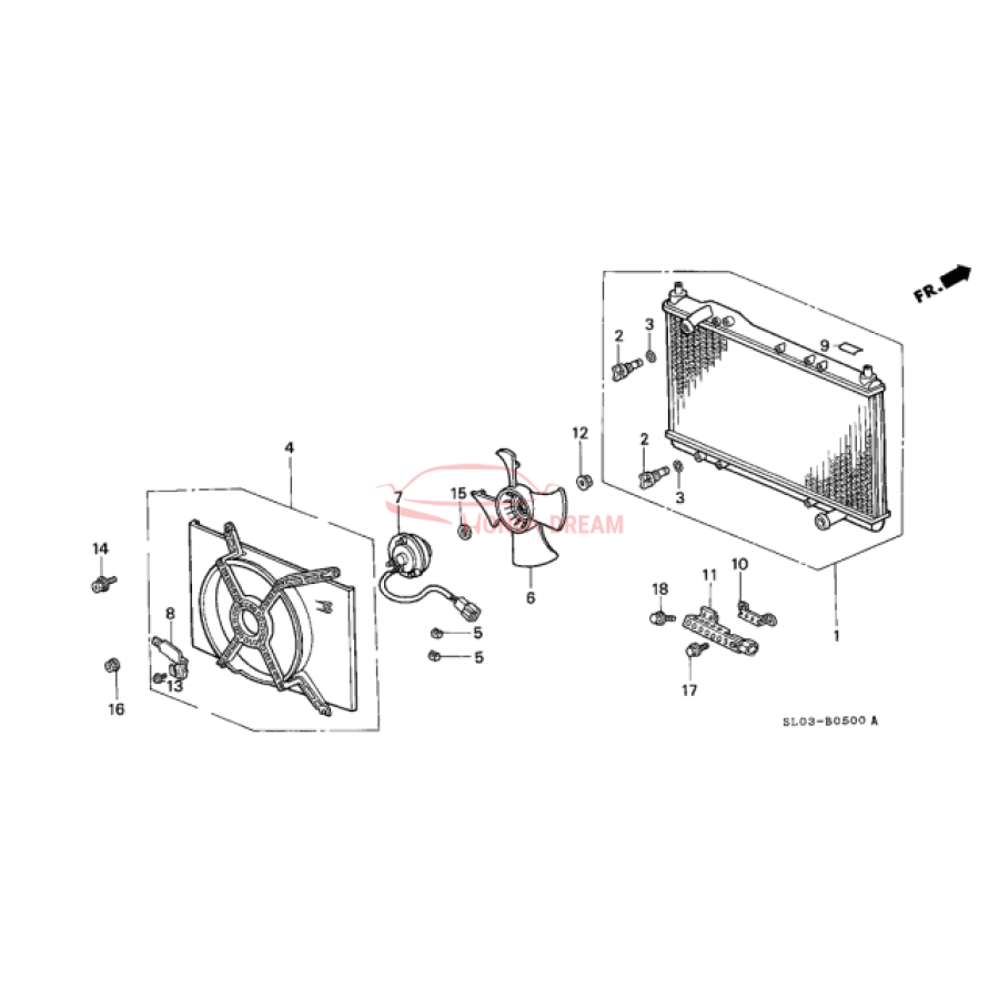 RADIATOR COMP (19010-PR7-A03) - 2