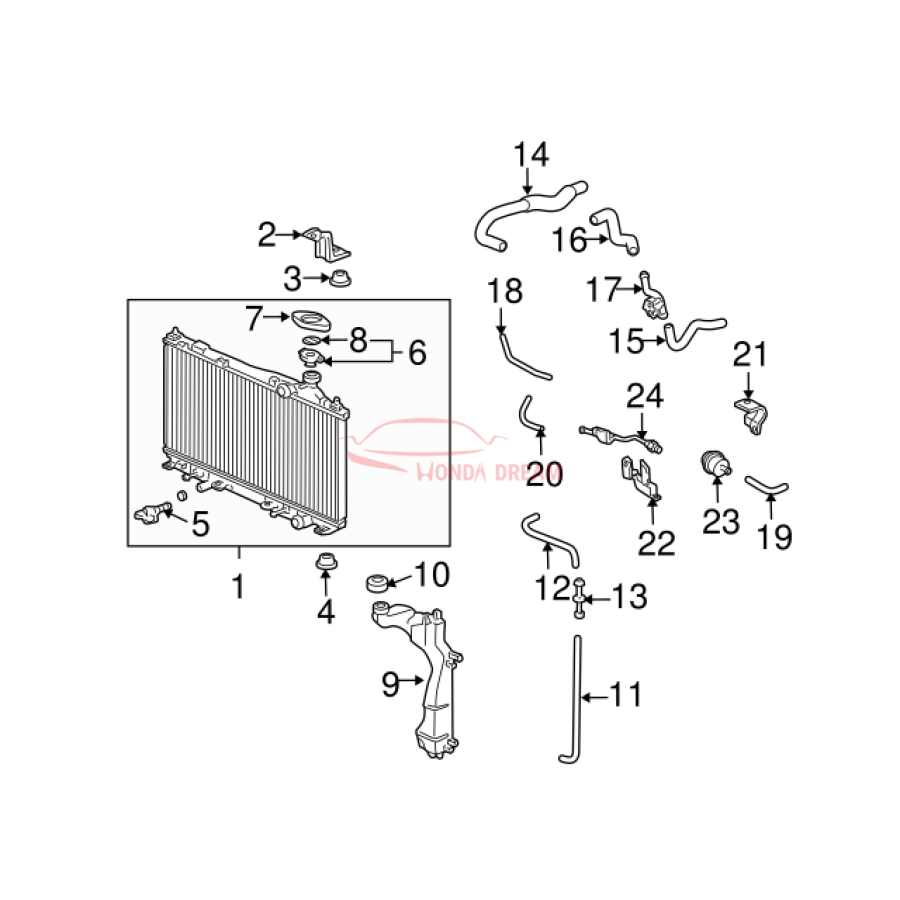 RADIATOR COMP (19010-PZA-A52) - 3