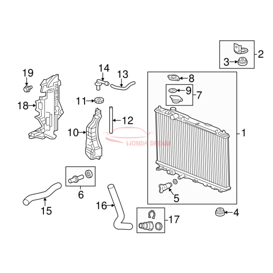 RADIATOR COMP (19010-R1A-A01) - 3