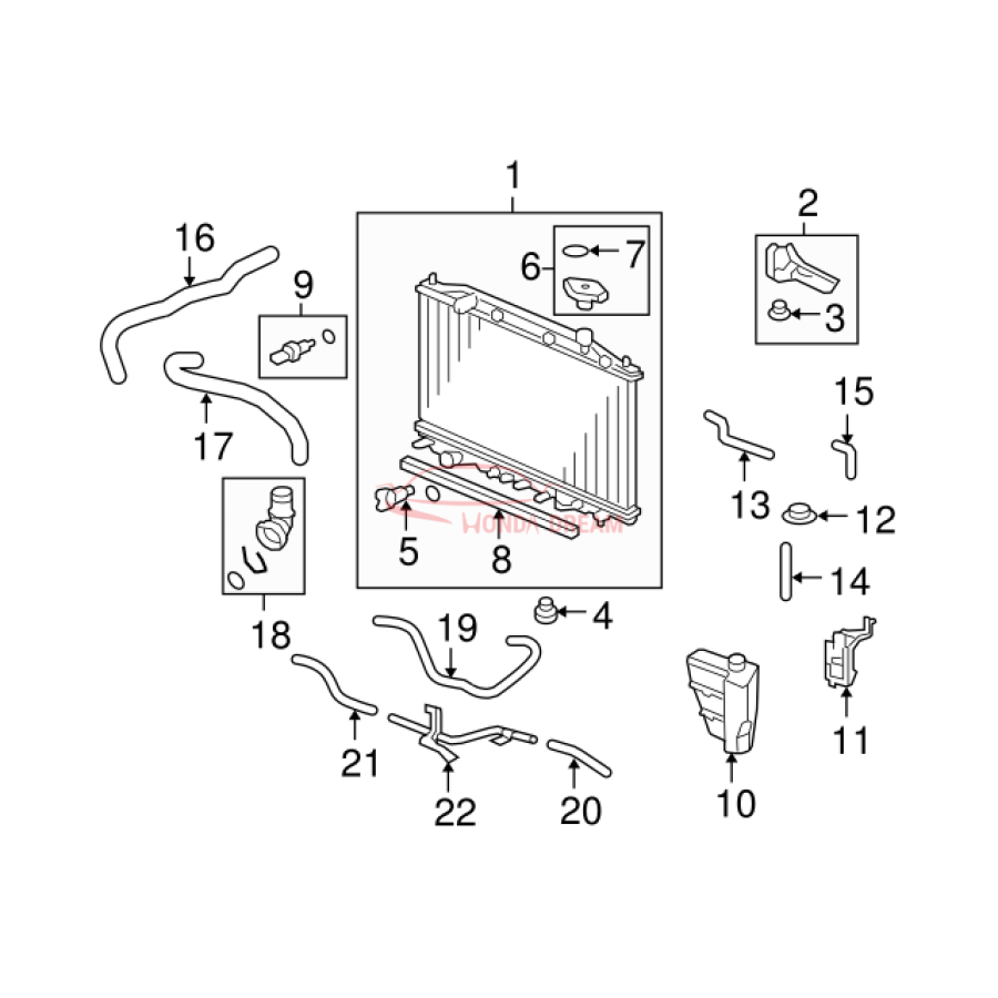 RADIATOR COMP (19010-R40-A04) - 3