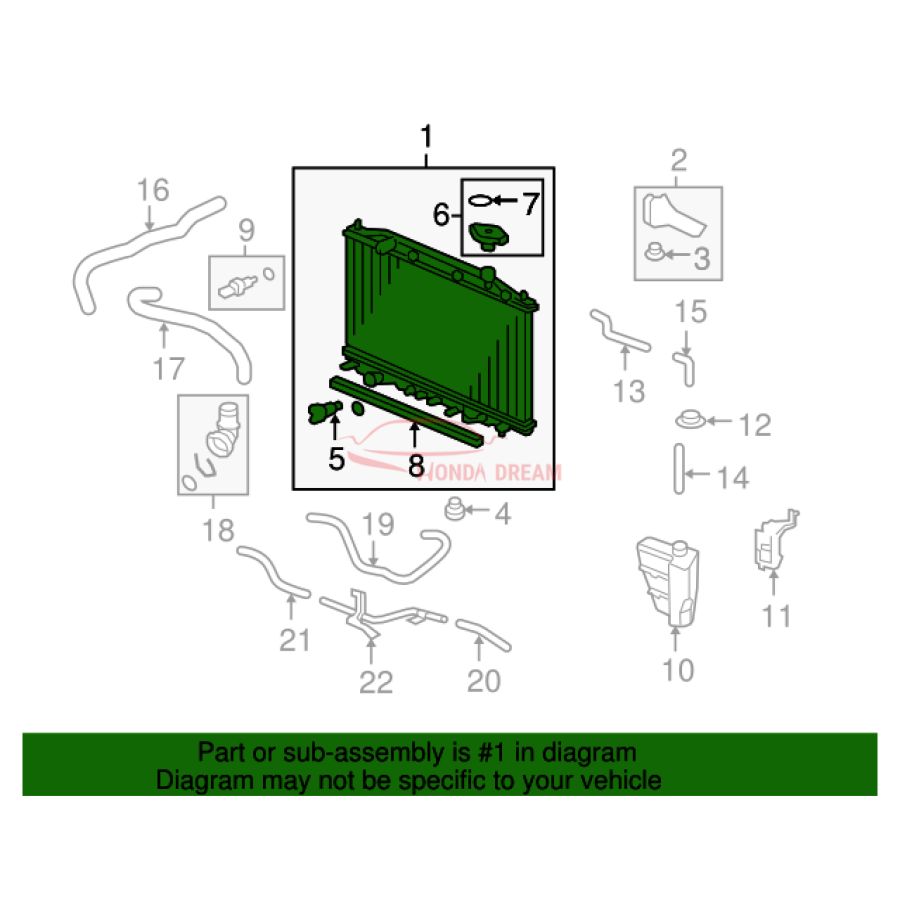 RADIATOR COMP (19010-R40-A53) - 2