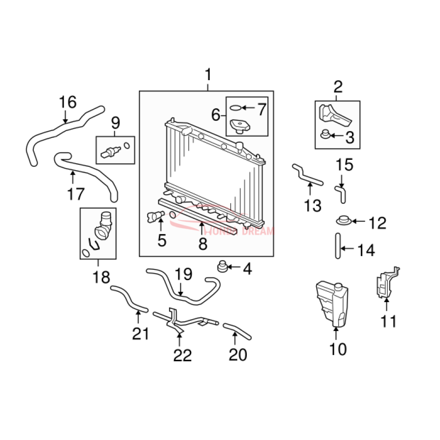 RADIATOR COMP (19010-R40-A53) - 3