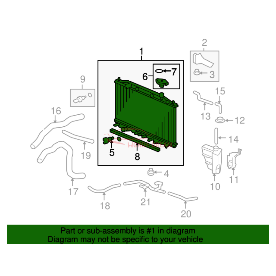 RADIATOR COMP (19010-R53-A01) - 2