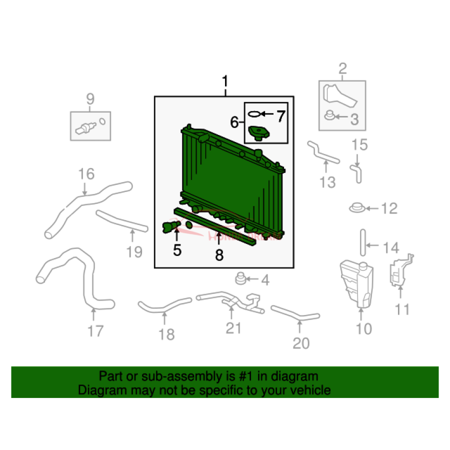 RADIATOR COMP (19010-R70-A53) - 2