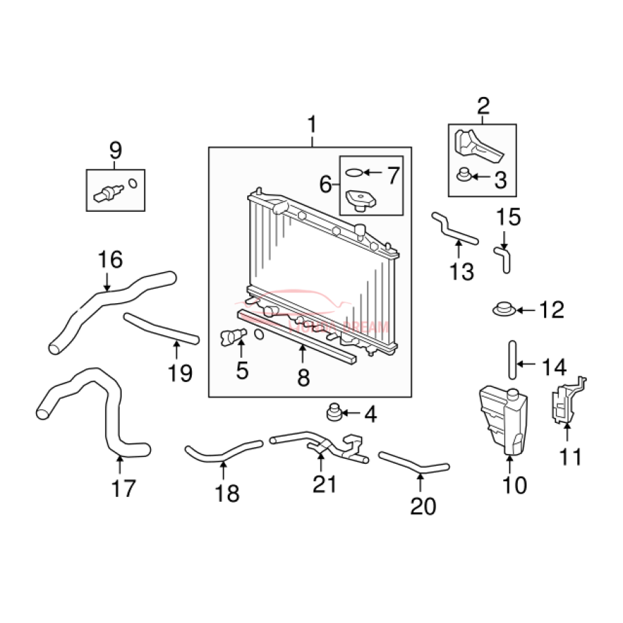 RADIATOR COMP (19010-R70-A53) - 3