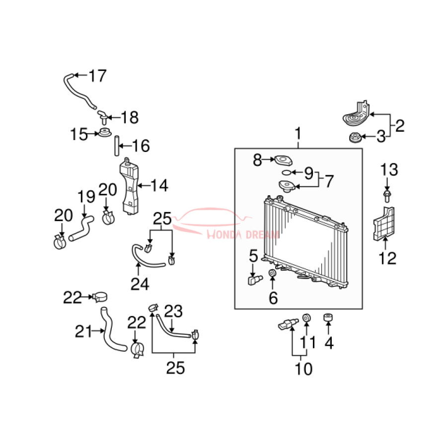 RADIATOR COMP (19010-RB0-004) - 3