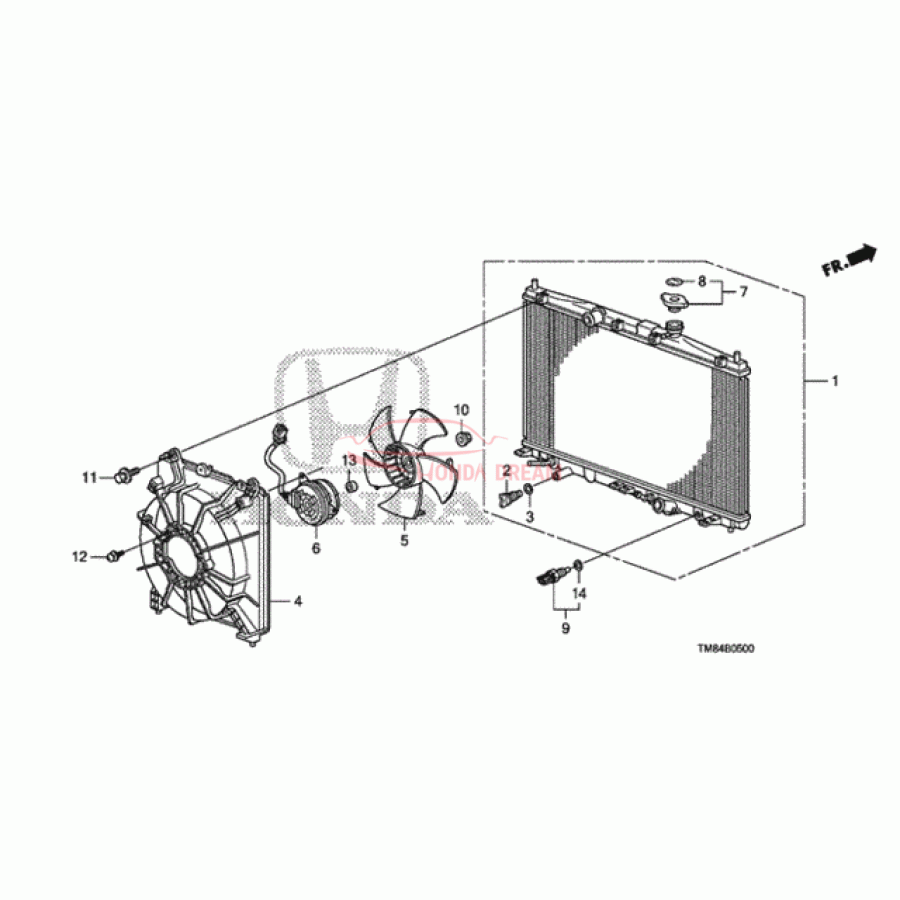 RADIATOR COMP (19010-RBJ-014) - 1