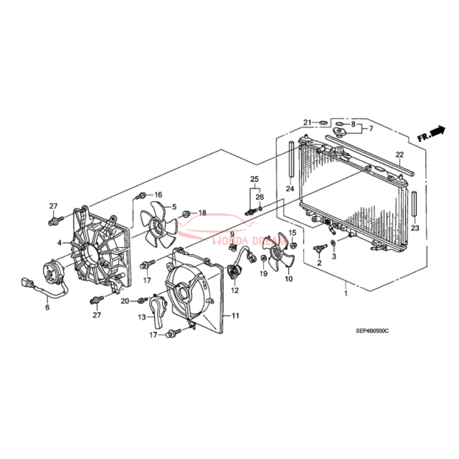 RADIATOR COMP (19010-RDB-A01) - 1