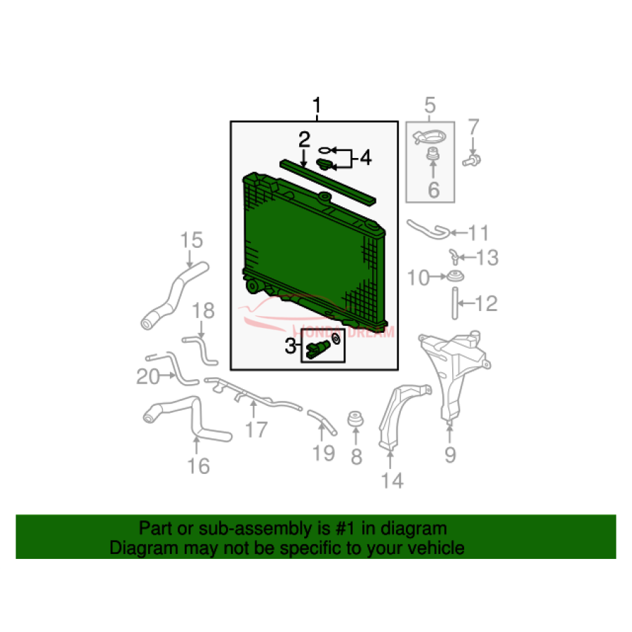 RADIATOR COMP (19010-RGL-A51) - 2