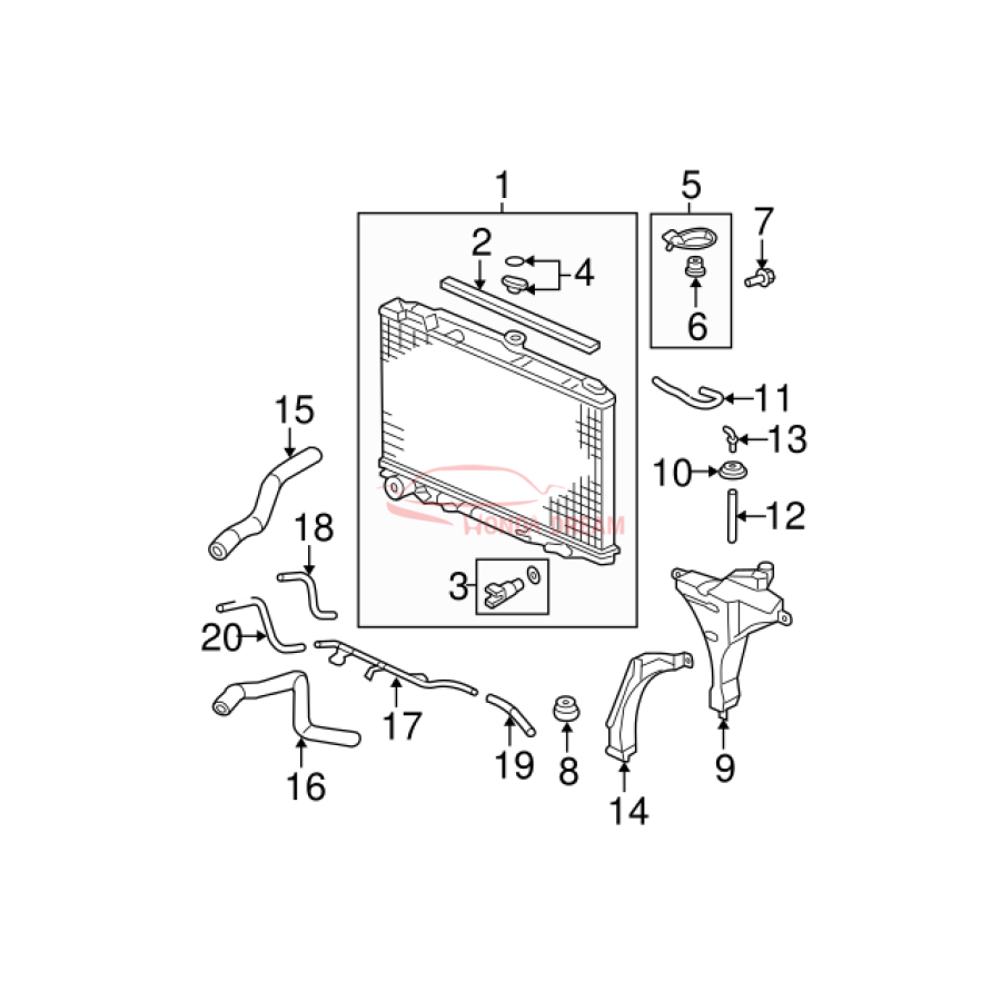 RADIATOR COMP (19010-RGL-A51) - 3