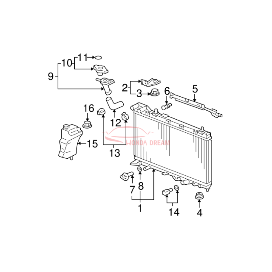 RADIATOR COMP (19010-RME-A51) - 3