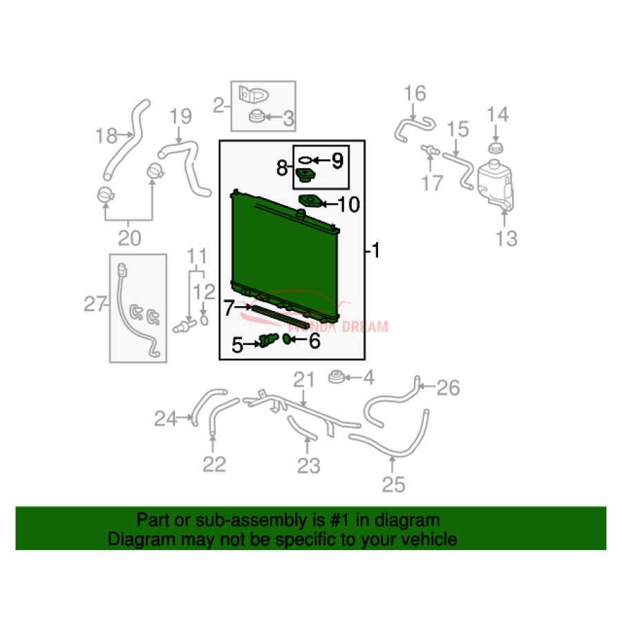 RADIATOR COMP (19010-RN0-A52) - 2