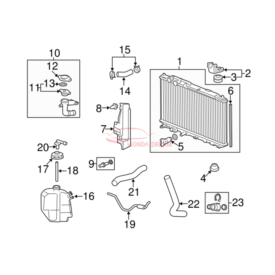 RADIATOR COMP (19010-RNA-A01) - 3