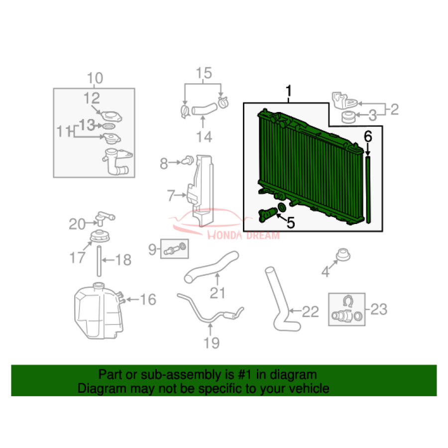 RADIATOR COMP (19010-RNB-A51) - 2