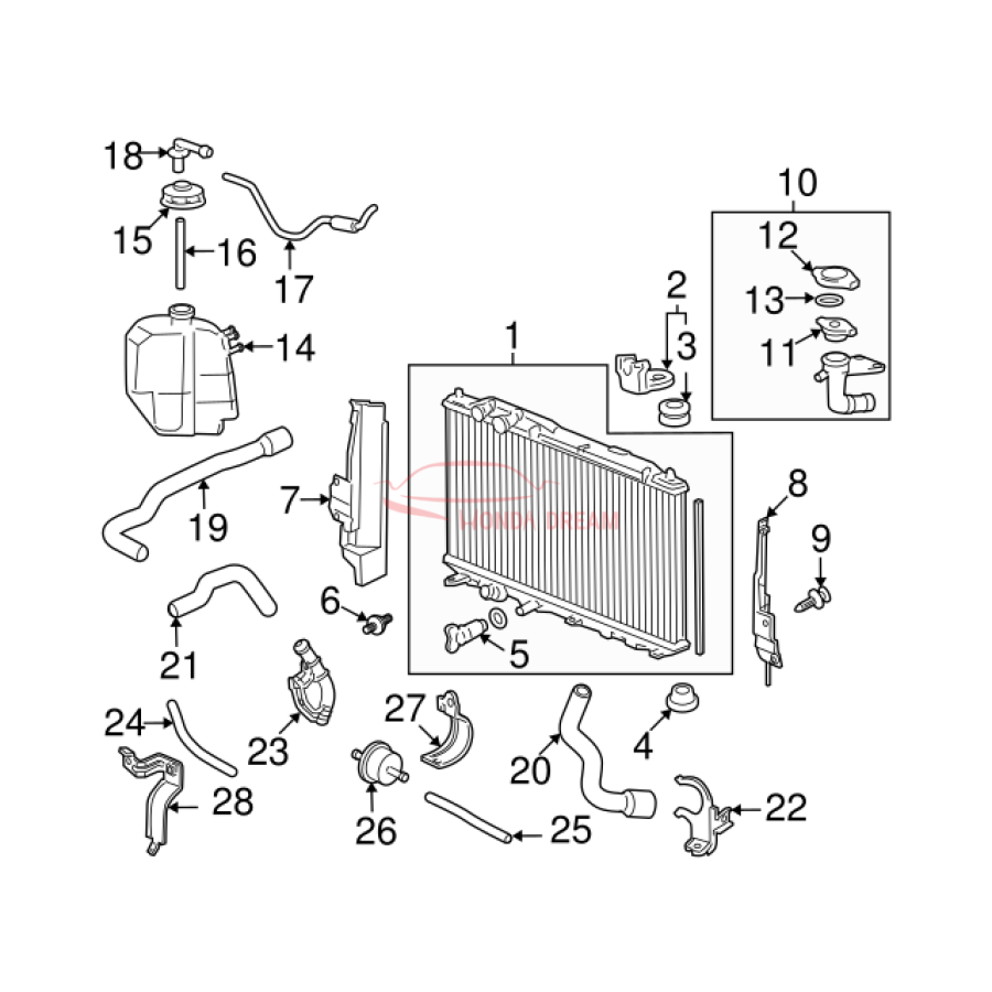 RADIATOR COMP (19010-RRH-901) - 3