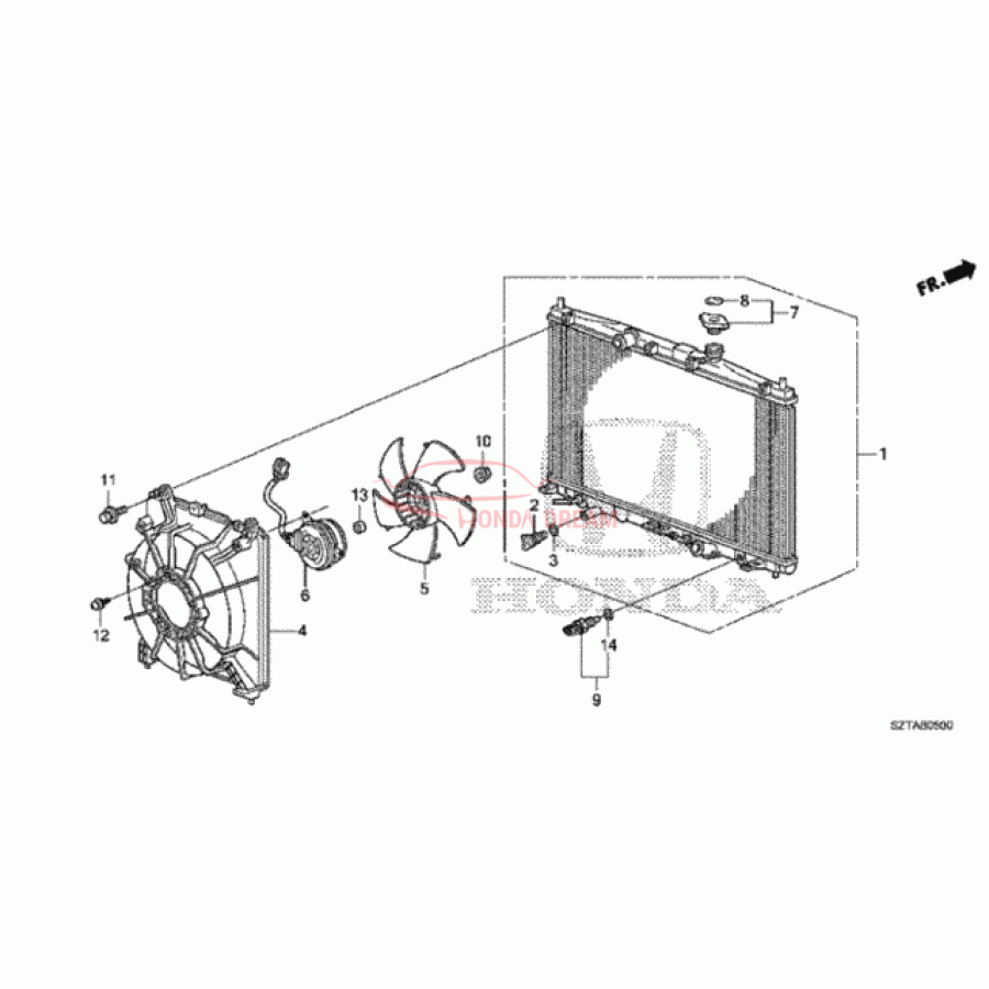 RADIATOR COMP (19010-RTW-014) - 1