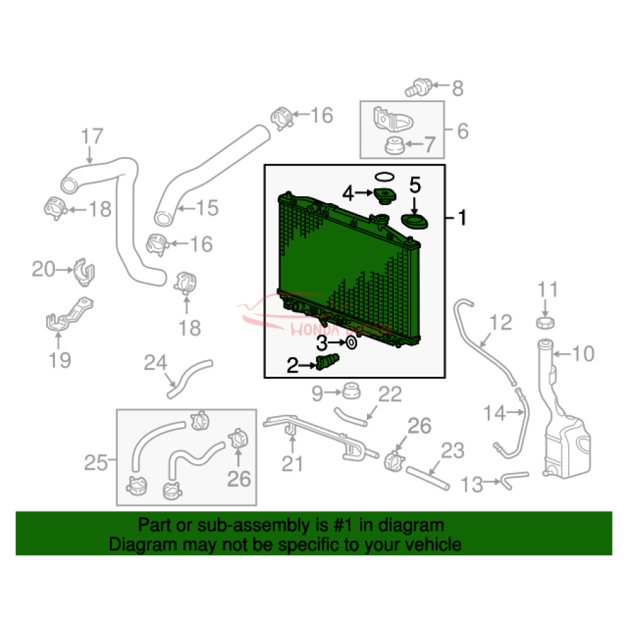 RADIATOR COMP (19010-RV0-A51) - 2