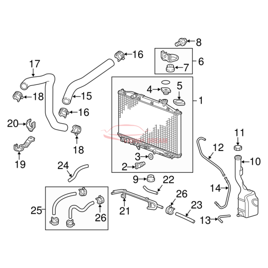 RADIATOR COMP (19010-RV0-A51) - 3