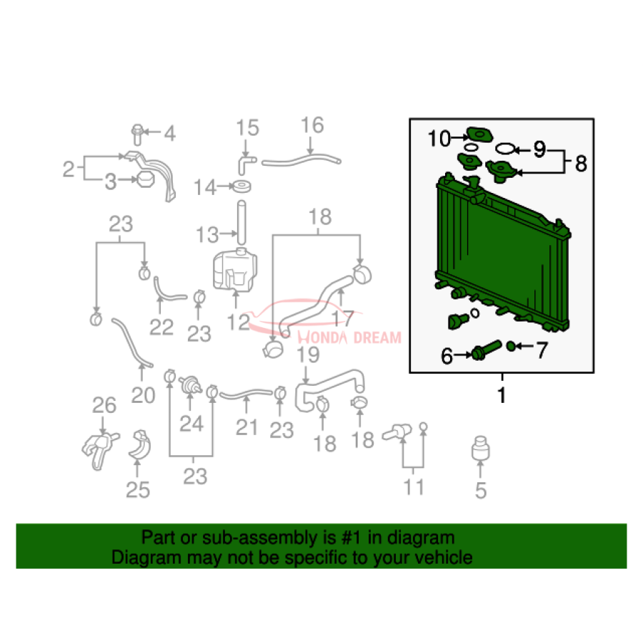 RADIATOR COMP (19010-RZA-A51) - 2