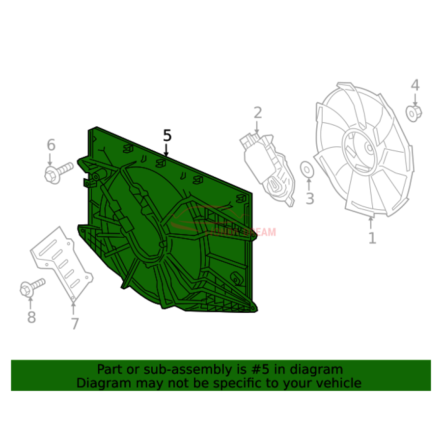 Дифузор вентилятора охолодження (19015-5AA-A01) - 2