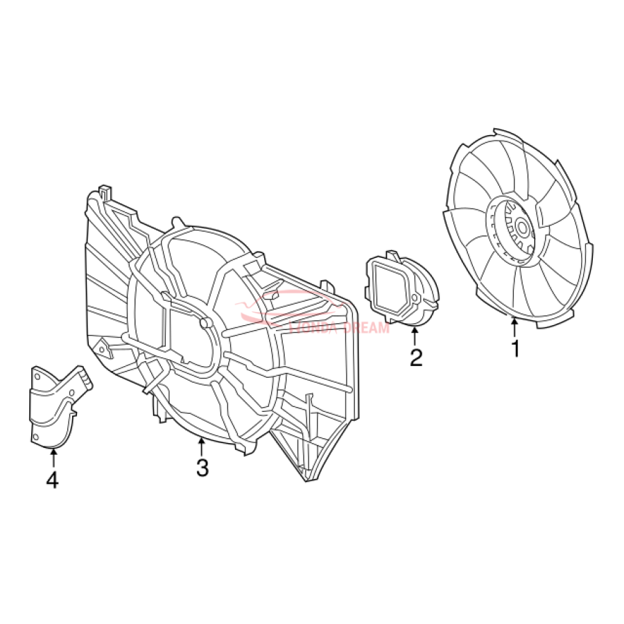 Дифузор вентилятора охолодження (19015-5K0-A01) - 3