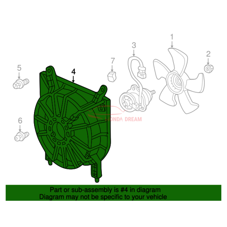 Дифузор вентилятора охолодження (19015-PCX-003) - 2